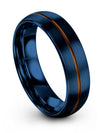 Wedding Anniversary Bands Sets Tungsten Carbide Bands Sets Blue Mid Rings Cute - Charming Jewelers