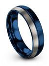 Wedding Band for Her Man Blue Tungsten Engagement Band