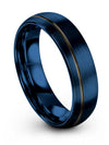 Engagement and Wedding Bands Set for Girlfriend and Her Tungsten Band Blue - Charming Jewelers