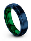 Men&#39;s Blue Engagement Ladies Bands and Wedding Bands Tungsten Rings for Guys - Charming Jewelers