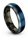 Wedding Rings for Male and Woman Sets Blue Tungsten Woman I Love You Bands - Charming Jewelers