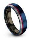 Blue Plain Promise Band Tungsten Matching Band Custom Band Personalized Bands - Charming Jewelers