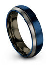 Wedding and Engagement Woman&#39;s Band Set for Lady Rings Tungsten Blue Stackable - Charming Jewelers
