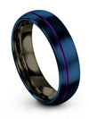 Blue Wedding Band for Her Tungsten Girlfriend and Wife Wedding Bands Promise - Charming Jewelers