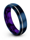 Blue Wedding Band for Couples Sets Tungsten Ring for Female Carbide Cute Rings - Charming Jewelers