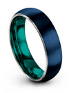 Promise Ring Blue Tungsten Band for Men&#39;s Blue over Blue Ring for Male Mother&#39;s - Charming Jewelers