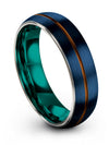 Wedding Bands Sets for Wife and His Blue Tunsen Bands Man
