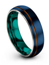 Matching Blue Wedding Bands Tungsten Engagement Ladies Band Ring Set Engagement - Charming Jewelers