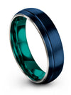 Blue Promise Band Woman Lady Tungsten Wedding Band 6mm Husband Girlfriend - Charming Jewelers