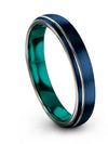 Love Wedding Bands Tungsten Blue Rings Middle Finger Ring Promise Bands Mom - Charming Jewelers