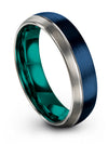 Wedding Men Band Blue Tungsten Engagement Ring Couple Engraved Bands Ladies - Charming Jewelers