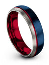 Awesome Promise Rings Tungsten Bands for Woman&#39;s Blue 6mm Men&#39;s Bands Sets - Charming Jewelers
