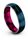 Wedding Band Blue Green Tungsten Wedding Band Blue Green Blue Bands for Me - Charming Jewelers