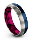Wedding Ring for Me Tungsten Carbide Blue Bands Best Blue Ring Promise Rings - Charming Jewelers