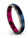 Tungsten Carbide Promise Ring Blue Special Edition Wedding Rings Pilot Gift - Charming Jewelers