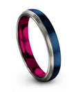 Matching Promise Ring Blue Tungsten Rings for Man I Love You Matching Promise - Charming Jewelers