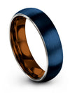 Blue Wedding Band Set for Her and Her Female Wedding Rings Tungsten Blue Islam - Charming Jewelers