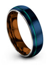 Wedding Ring Bands Men Engraved Tungsten Band for Womans Men Promise Ring Blue - Charming Jewelers