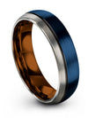 Wedding Rings Mens and Female Blue Tungsten Engagement Lady Band Woman&#39;s 6mm - Charming Jewelers