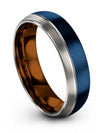 Metal Wedding Rings for Man Tungsten Carbide Rings Blue Rings Blue Guys - Charming Jewelers