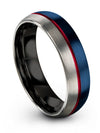 Womans Promise Band Judaism Guy Tungsten Blue Band Matching