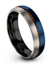Blue Men Wedding Band Tungsten Carbide Rings for Men&#39;s Promise Engagement Mens - Charming Jewelers