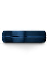 Blue Wedding Bands for Mens Special Edition Wedding Bands Plain Blue Rings - Charming Jewelers