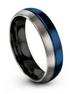 Wedding Rings and Bands for Guy Tungsten Guys Rings Blue and Blue Promise Bands - Charming Jewelers