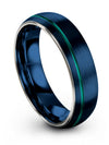 Wedding Bands Blue Guy Tungsten Lady Rings Blue Gunmetal Female Unique Band - Charming Jewelers