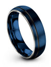 Tungsten Wedding Band Man 6mm Womans Wedding Band Tungsten 6mm Blue Rings Bands - Charming Jewelers