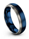 Womans Promise Rings Blue and Tungsten Bands for Mens Customized Police Bands - Charming Jewelers