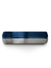 Pure Blue Wedding Rings for Her and Her Tungsten Carbide Ring for Guys Couples - Charming Jewelers