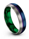 Anniversary Ring for Male Blue Tungsten Bands Small Engagement Woman&#39;s Bands - Charming Jewelers