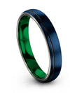 Unique Wedding Nice Wedding Ring Cute Band for Woman&#39;s 4mm 12th Blue Womans - Charming Jewelers