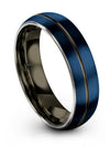 Wedding Sets for Men&#39;s Blue 6mm Tungsten Rings for Male Fathers Day Ideas - Charming Jewelers