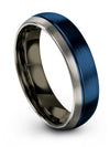 Mens and Woman&#39;s Wedding Ring Sets Blue Tungsten Band Engrave Men Unique Band - Charming Jewelers
