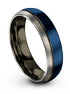 Blue Anniversary Ring Sets for Him Tungsten Rings Wedding Band Guy Blue - Charming Jewelers