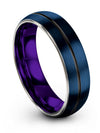 Mens and Woman&#39;s Wedding Ring Sets Blue Tungsten Band Engrave Men Unique Band - Charming Jewelers