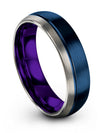 8th Wedding Anniversary Ring Blue Tungsten Carbide Cute Ring Sets for Womans - Charming Jewelers