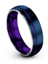 Personalized Wedding Tungsten Carbide Blue Purple Bands Couple Bands for Men&#39;s - Charming Jewelers