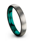 Brushed Male Anniversary Ring Grey Tungsten Bands for Guy Set of Ring Grey - Charming Jewelers