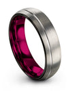 Brushed Tungsten Promise Band Tungsten Band for Scratch Resistant Grey Band - Charming Jewelers