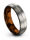 Solid Grey Wedding Rings Mens Tungsten Ring Men Rings 6mm Guys Promise Ring - Charming Jewelers