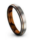 Custom Grey Promise Ring Tungsten Carbide Grey Promise Bands Simple Offset Line - Charming Jewelers