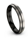 Woman Grey Tungsten Promise Band Engraved Tungsten Bands for Woman&#39;s Fiance - Charming Jewelers