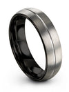 6mm Grey Line Promise Band for Man Wedding Rings Female Tungsten Couple - Charming Jewelers