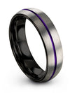 Couple Wedding Band Set Tungsten Grey Male Band Wife and His Bands Engagement - Charming Jewelers