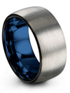 Wedding Rings for His Grey Guys Tungsten Wedding Rings Polished Grey Tungsten - Charming Jewelers