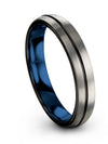 Wedding Bands Sets for His and Husband Grey Tungsten Ring