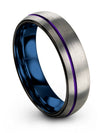 Mens 6mm 14th - Ivory Wedding Rings Tungsten Grey Mens Grey Ring Sets Male Band - Charming Jewelers
